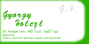 gyorgy holczl business card